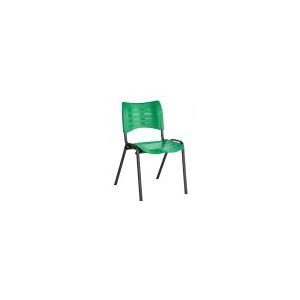 Cadeira Empilhavel Iso Fixa Escolar Verde Para Escritório Igreja Recep