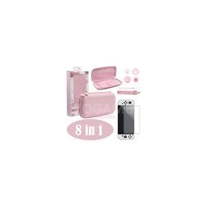 Acessórios de console Kit para Nintendo Switch  rosa Sakura PU  Carry Pouch  Case com protetor de