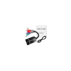 Conversor de áudio com fonte de alimentação  5 RCA Ypbpr Componente para HDMI  Vídeo HDTV  Cabo USB