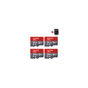SanDisk-Ultra Cartão de Memória para Telefone com Câmera  Cartões Micro SD  UHS-I  C10  U1  Full HD