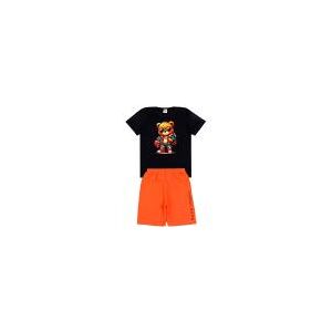 Infantil - Kit 2 Peças Roupa Masculina Camiseta e Bermuda Moletinho e Juvenil  menino