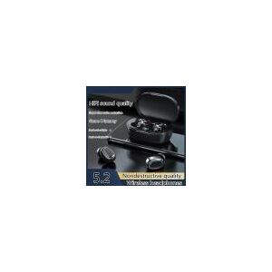 TWS E7S Auscultadores Bluetooth com Microfone  Estéreo 9D  Fones de Ouvido HiFi  Fone de Ouvido Sem